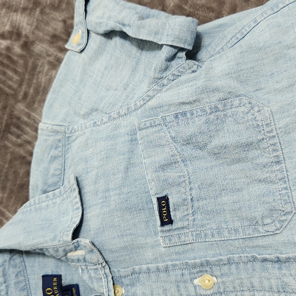 Ralph Lauren Denim Blue Polo Shirt - Picture 3 of 5
